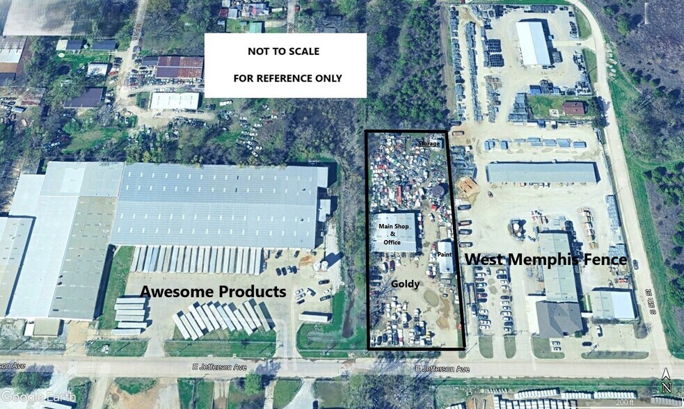 400 E Jefferson Ave, West Memphis, AR à vendre - Aérien – Image 3 sur 3