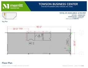 8701-8739 Mylander Ln, Towson, MD à louer Plan d’étage– Image 1 sur 1