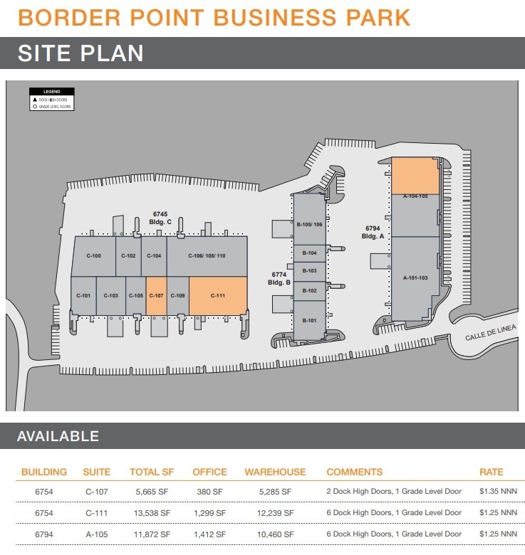 6774 Calle De Linea, San Diego, CA à louer Plan de site– Image 1 sur 2