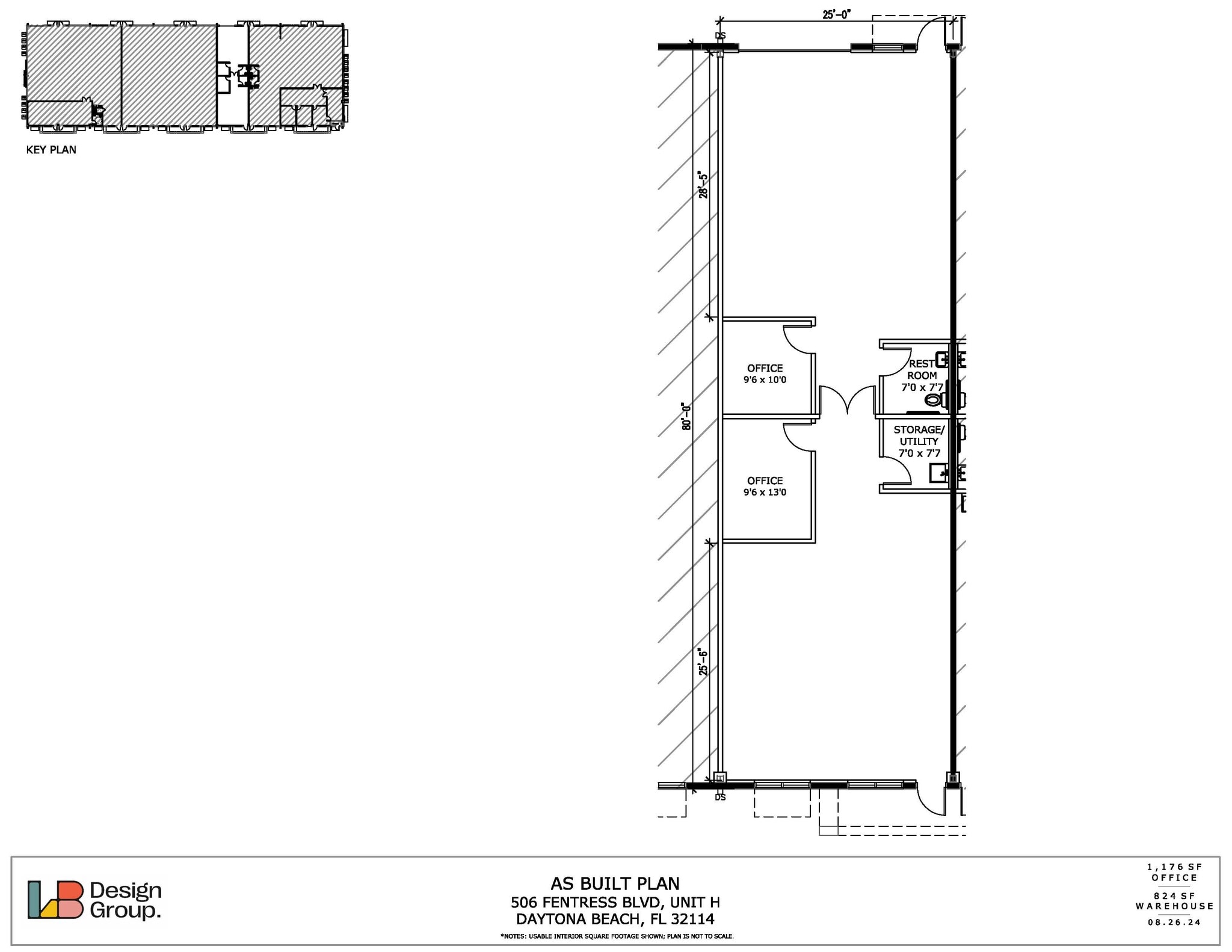 500 Fentress Blvd, Daytona Beach, FL à louer Plan d’étage– Image 1 sur 1