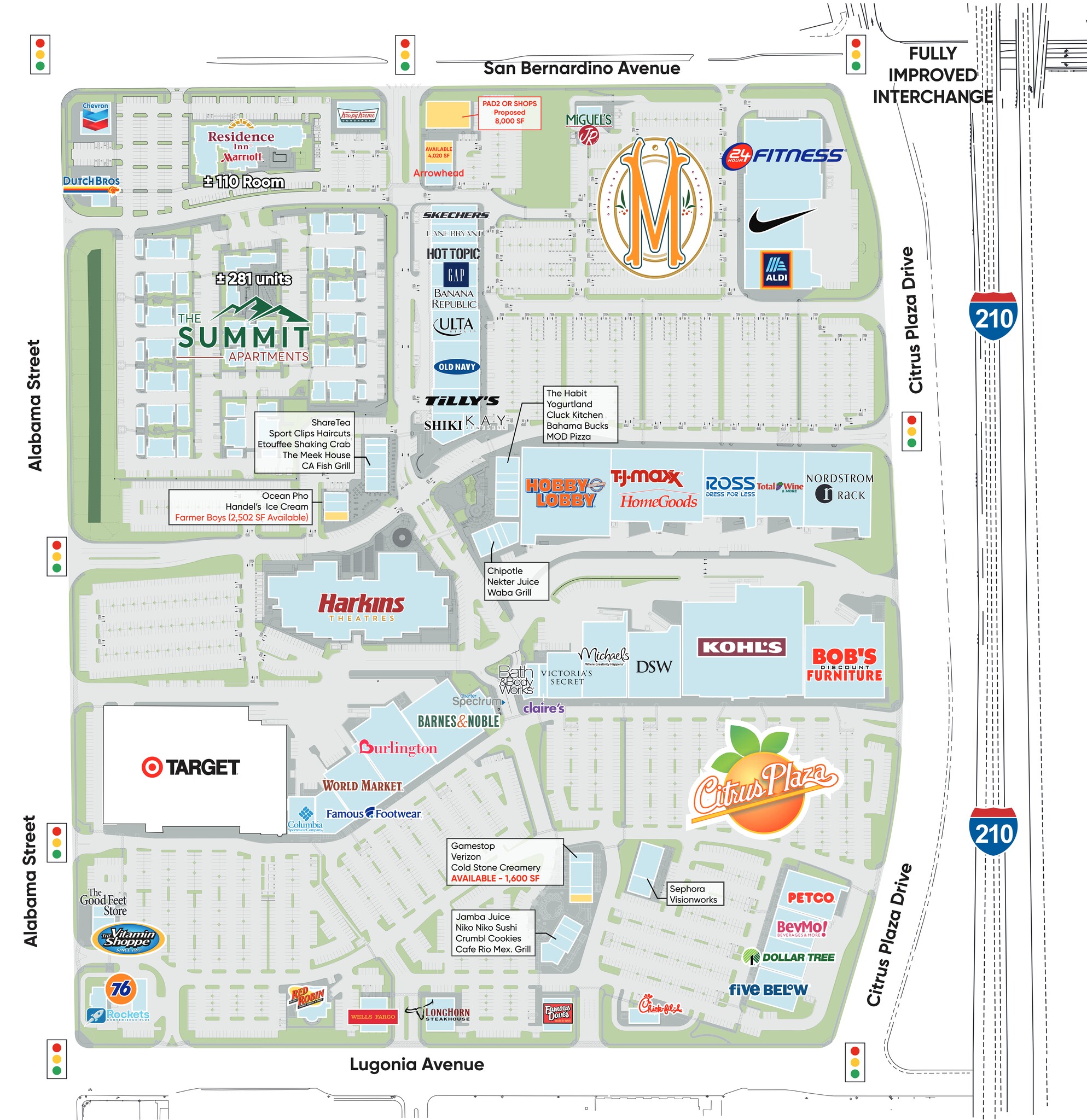 27320-27550 Lugonia, Redlands, CA à louer Plan de site– Image 1 sur 1