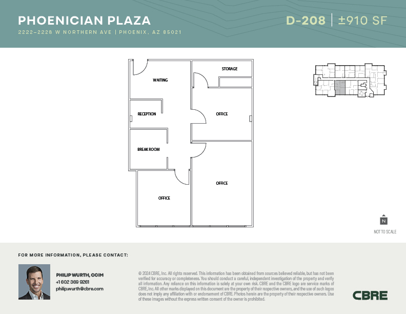 2222-2228 W Northern Ave, Phoenix, AZ à louer Plan d’étage– Image 1 sur 1