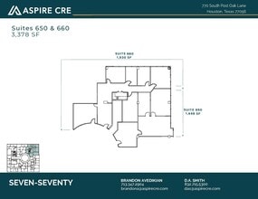 770 S Post Oak Ln, Houston, TX à louer Plan d’étage– Image 2 sur 2