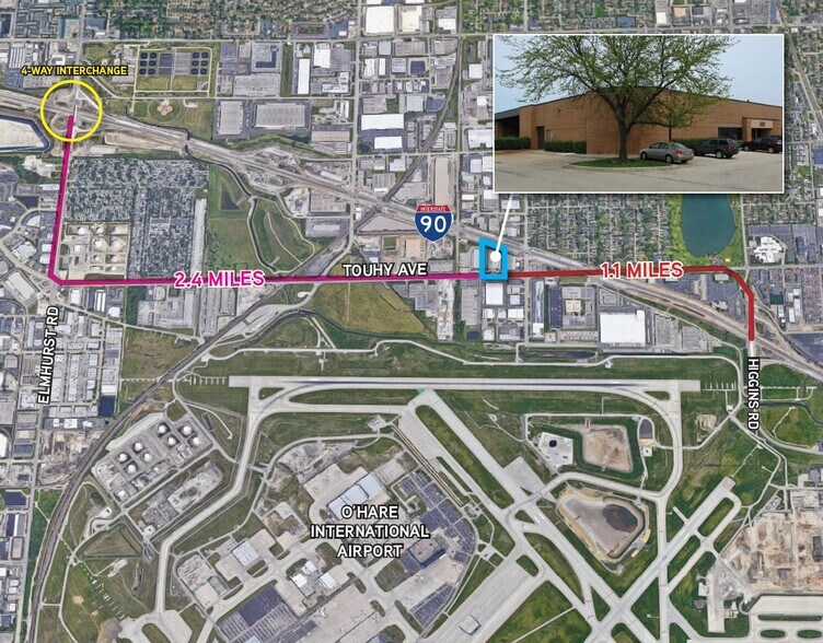 500 E Touhy Ave, Des Plaines, IL à louer - Aérien – Image 2 sur 12