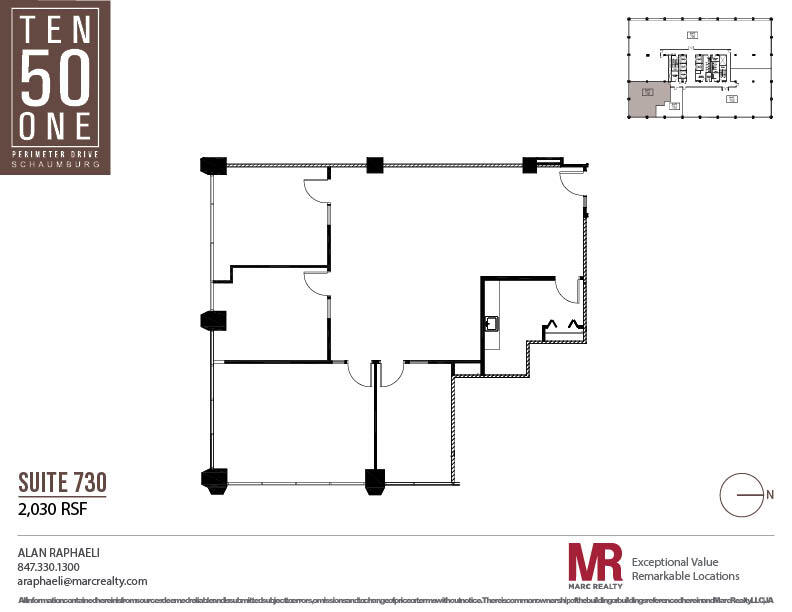 1051 Perimeter Dr, Schaumburg, IL à louer Plan d’étage– Image 1 sur 6