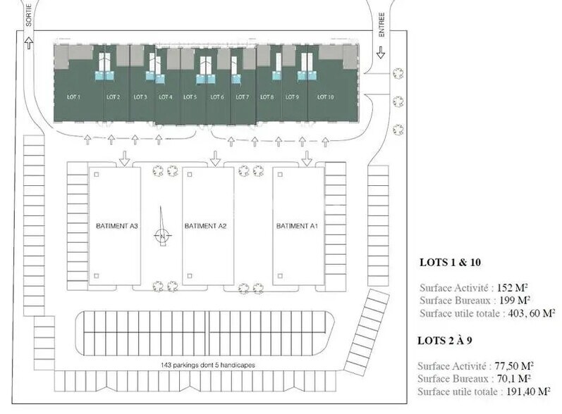 Bureau dans Champs-sur-Marne à vendre - Plan de site – Image 3 sur 9