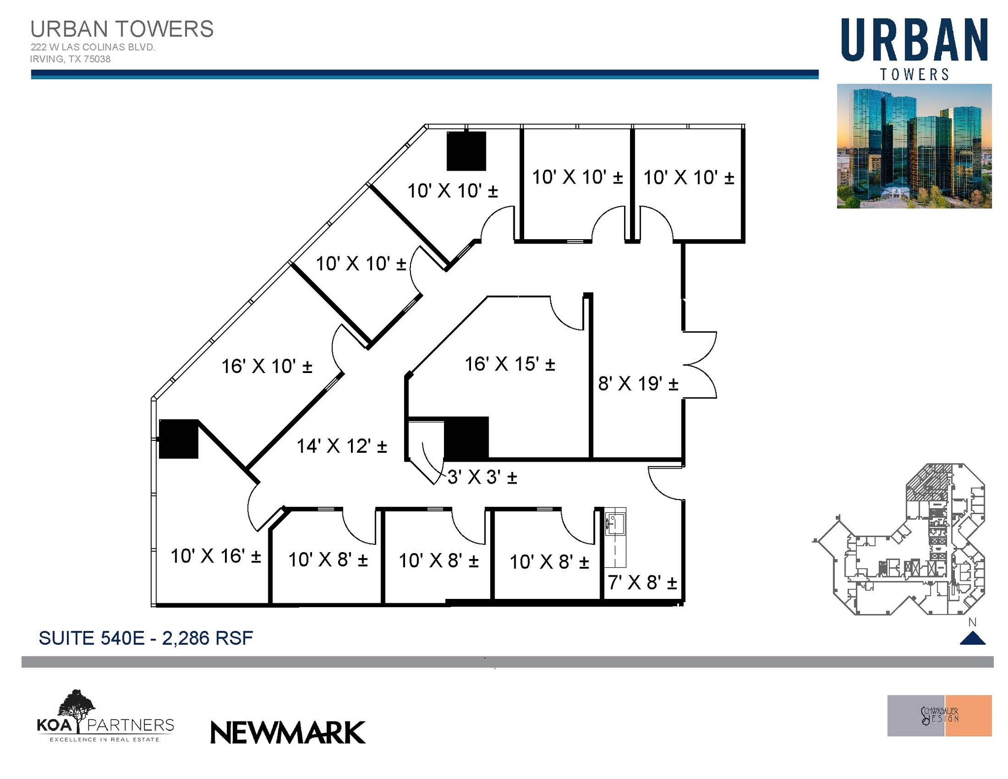 222 W Las Colinas Blvd, Irving, TX à louer Plan d’étage– Image 1 sur 1