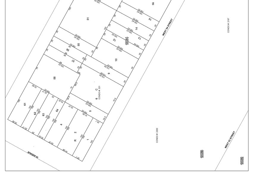446 W 55th St, New York, NY à vendre - Plan cadastral – Image 3 sur 7