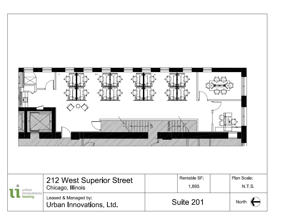 212 W Superior St, Chicago, IL à louer Plan d’étage– Image 1 sur 6