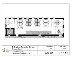 212 W Superior St, Chicago, IL à louer Plan d’étage– Image 1 sur 6
