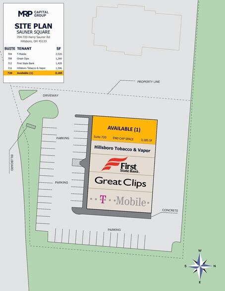 704-720 Harry Sauner Rd, Hillsboro, OH à louer - Plan de site – Image 2 sur 7