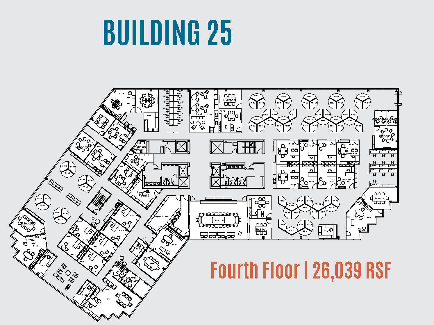 25 Tri State International, Lincolnshire, IL à louer Plan d’étage– Image 1 sur 7