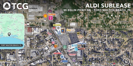 99 Eglin Pky NE, Fort Walton Beach, FL à louer Carte– Image 2 sur 3