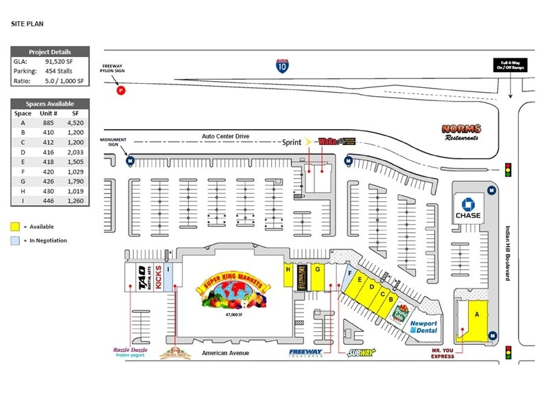 440-442 S Auto Center Dr, Claremont, CA à louer - Plan de site – Image 3 sur 3