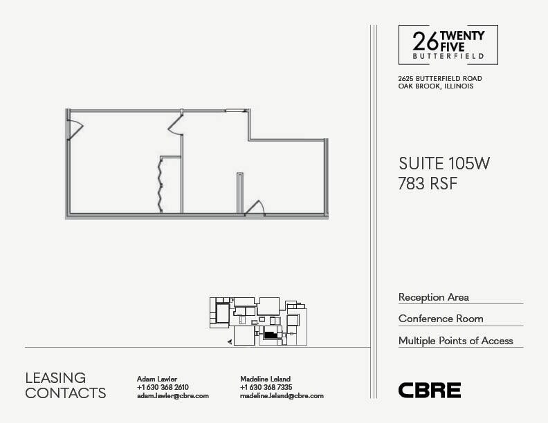 2625 Butterfield Rd, Oak Brook, IL à louer Plan d’étage– Image 1 sur 1