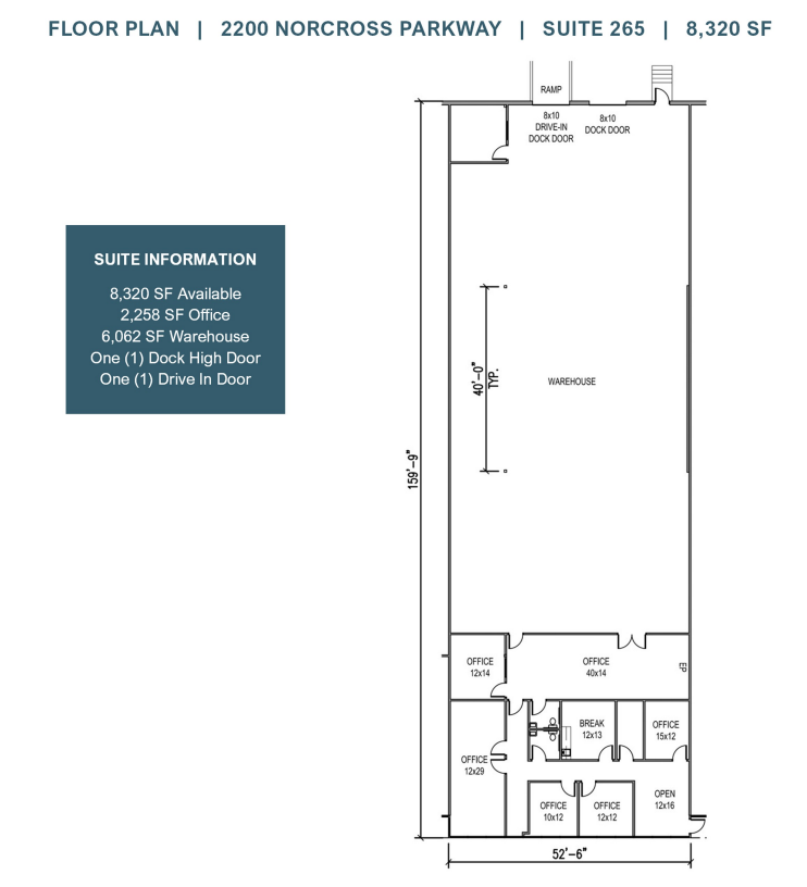 2200 Norcross Pkwy, Norcross, GA à louer Plan d’étage– Image 1 sur 1