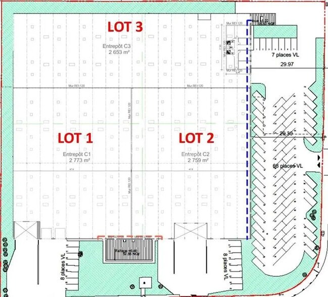 Industriel/Logistique dans Lesquin à louer - Plan de site – Image 3 sur 4
