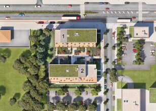 Décines-Charpieu - VUE AÉRIENNE  vue de carte