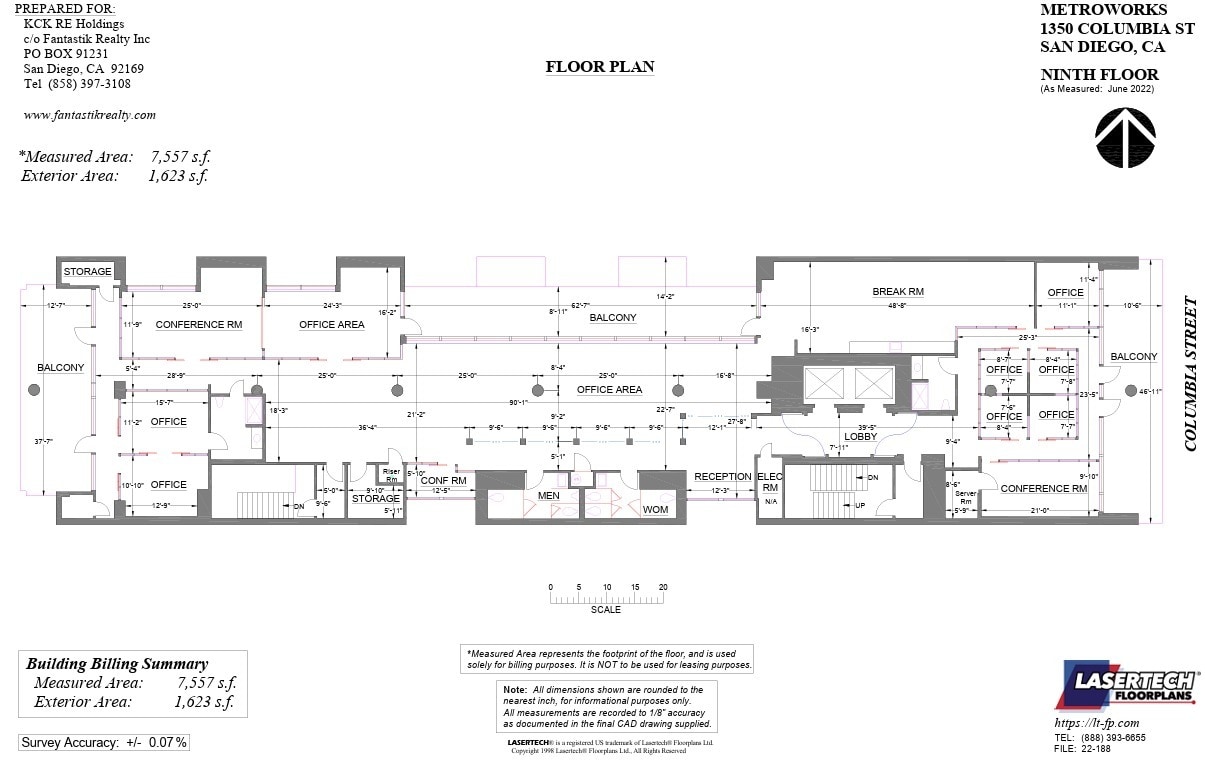 1350 Columbia St, San Diego, CA 92101 - Lot Full 9th Floor -  - Plan d’étage - Image 1 of 27