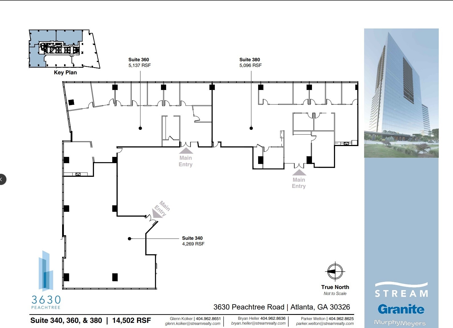 3630 Peachtree Rd NE, Atlanta, GA à louer Plan d’étage– Image 1 sur 3