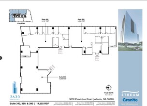 3630 Peachtree Rd NE, Atlanta, GA à louer Plan d’étage– Image 2 sur 4