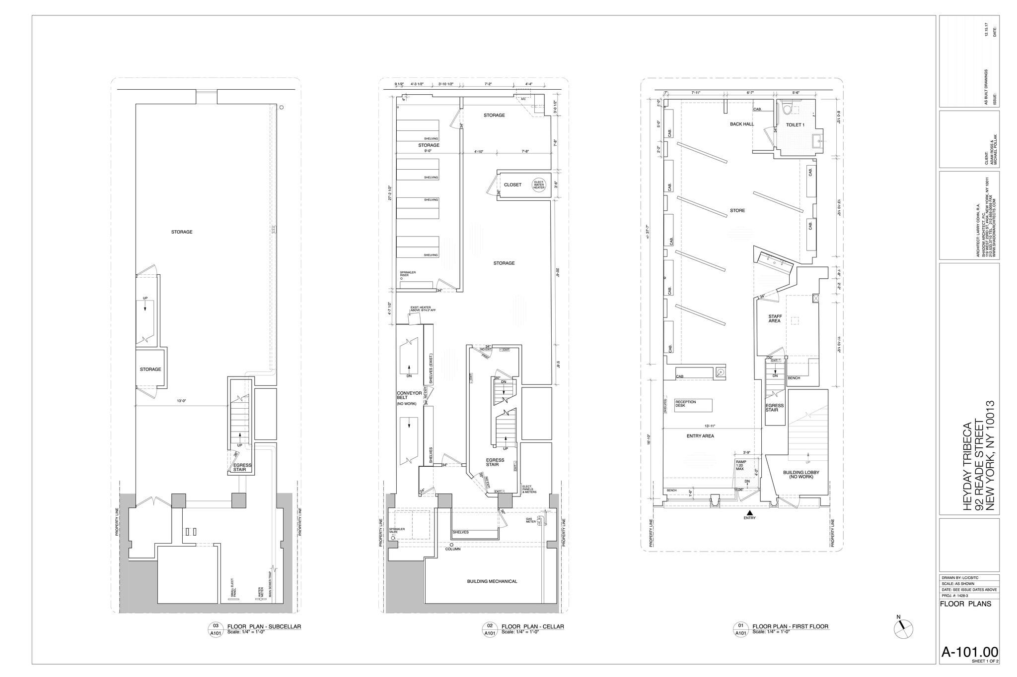 92 Reade St, New York, NY à louer Plan de site– Image 1 sur 1
