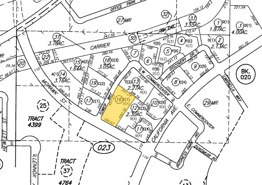 Tower Way, Bakersfield, CA à vendre - Plan cadastral – Image 2 sur 2