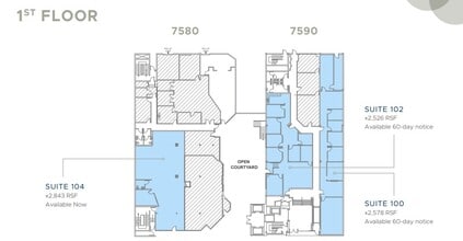 7590 Fay Ave, La Jolla, CA à louer Plan d’étage– Image 1 sur 1
