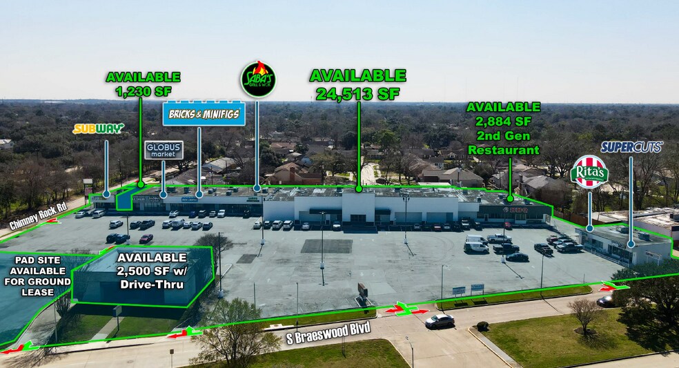 5401-5413 S Braeswood Blvd, Houston, TX à louer - Photo de l’immeuble – Image 1 sur 8