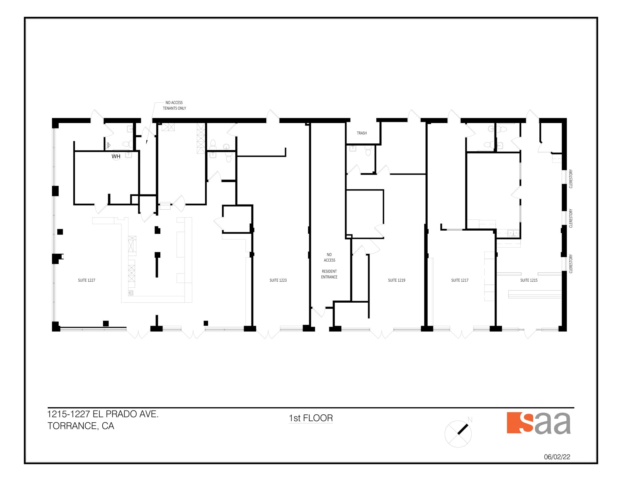 1215-1227 El Prado Ave, Torrance, CA à louer Plan de site– Image 1 sur 1