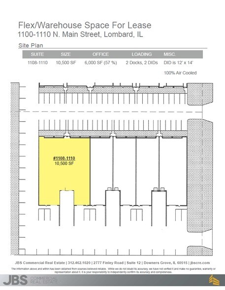 1100-1110 N Main St, Lombard, IL à louer - Plan de site – Image 2 sur 5
