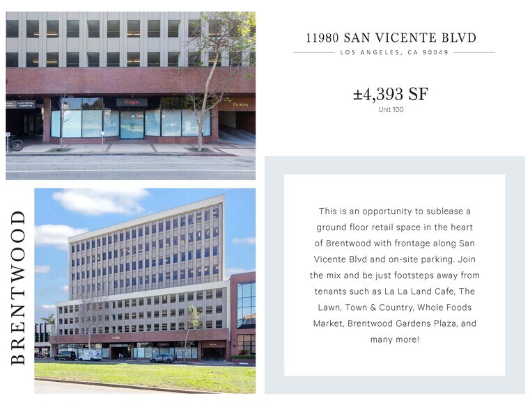 11980 San Vicente Blvd, Los Angeles, CA à louer - Photo de l’immeuble – Image 3 sur 19