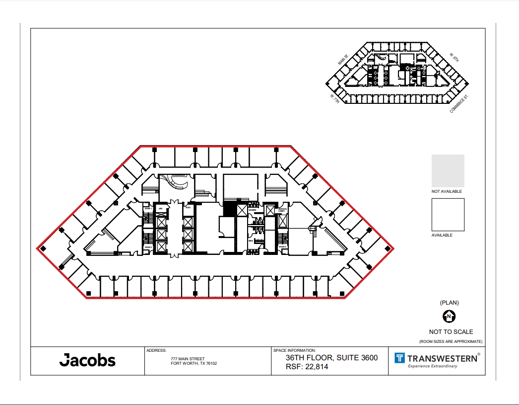 777 Main St, Fort Worth, TX à louer Plan d’étage– Image 1 sur 1