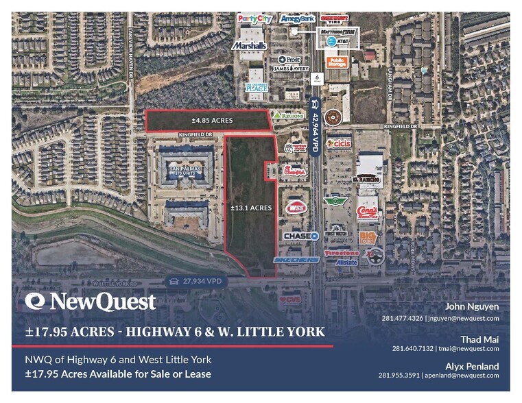 Highway 6 & W Little York, Houston, TX à vendre - Aérien – Image 1 sur 3