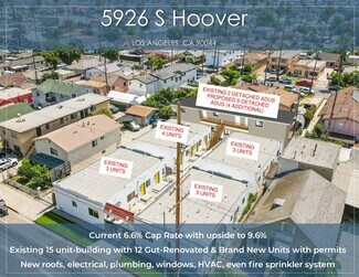 Plus de détails pour 5926 S Hoover St, Los Angeles, CA - Logement à vendre