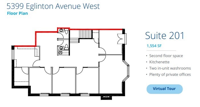 5397 Eglinton Ave W, Toronto, ON à louer Plan d’étage– Image 1 sur 1