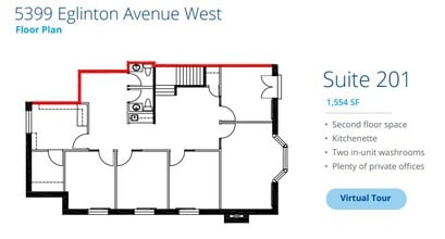 5397 Eglinton Ave W, Toronto, ON à louer Plan d’étage– Image 1 sur 1