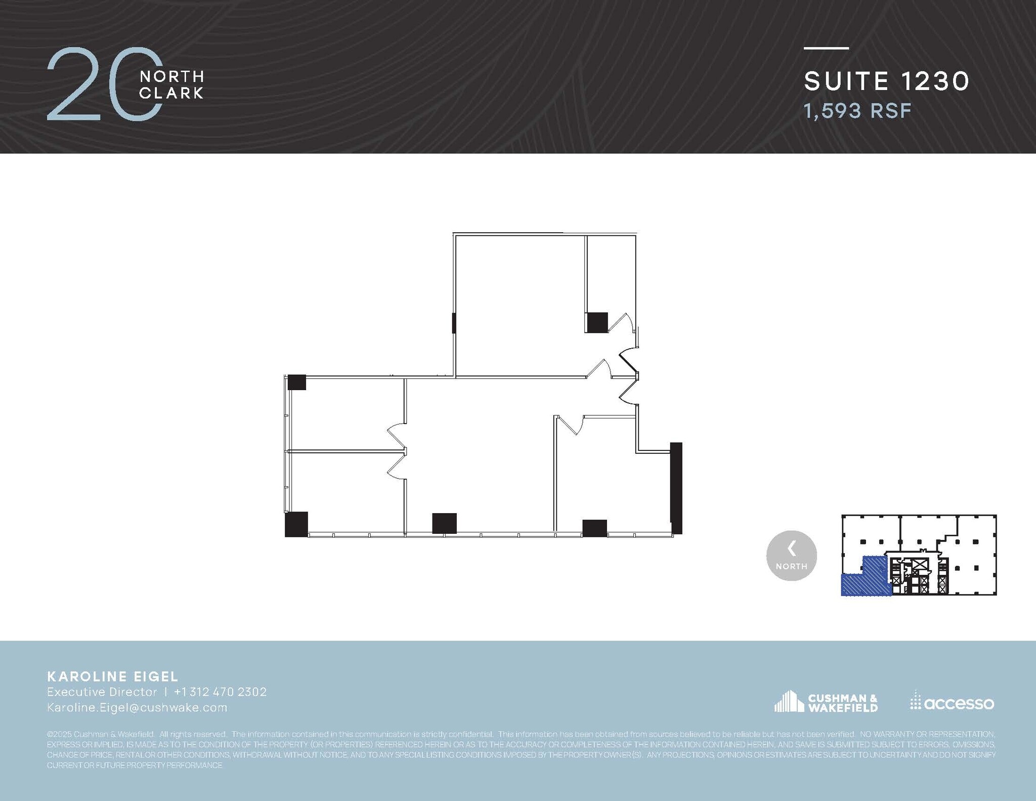 20 N Clark St, Chicago, IL à louer Plan d’étage– Image 1 sur 1