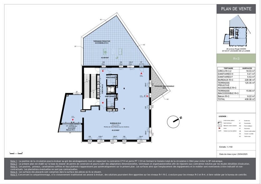 Bureau dans Saint-Jacques-de-la-Lande à vendre - Plan d’étage – Image 2 sur 2