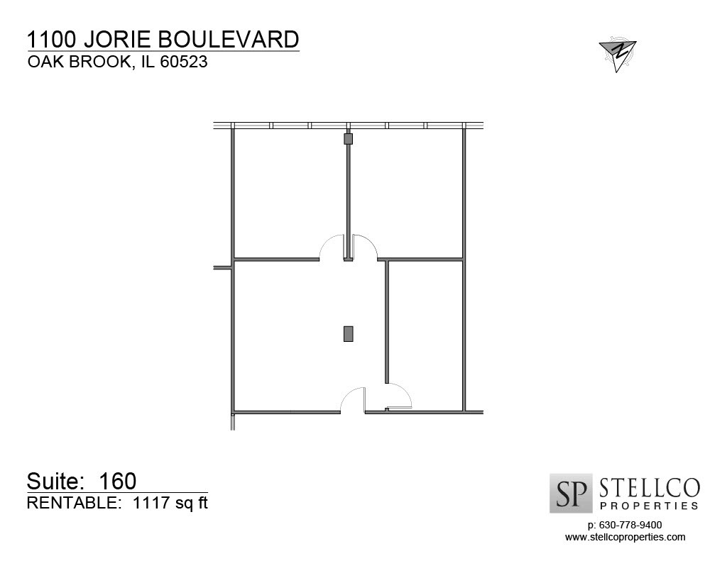 1100 Jorie Blvd, Oak Brook, IL à louer Plan d’étage– Image 1 sur 1