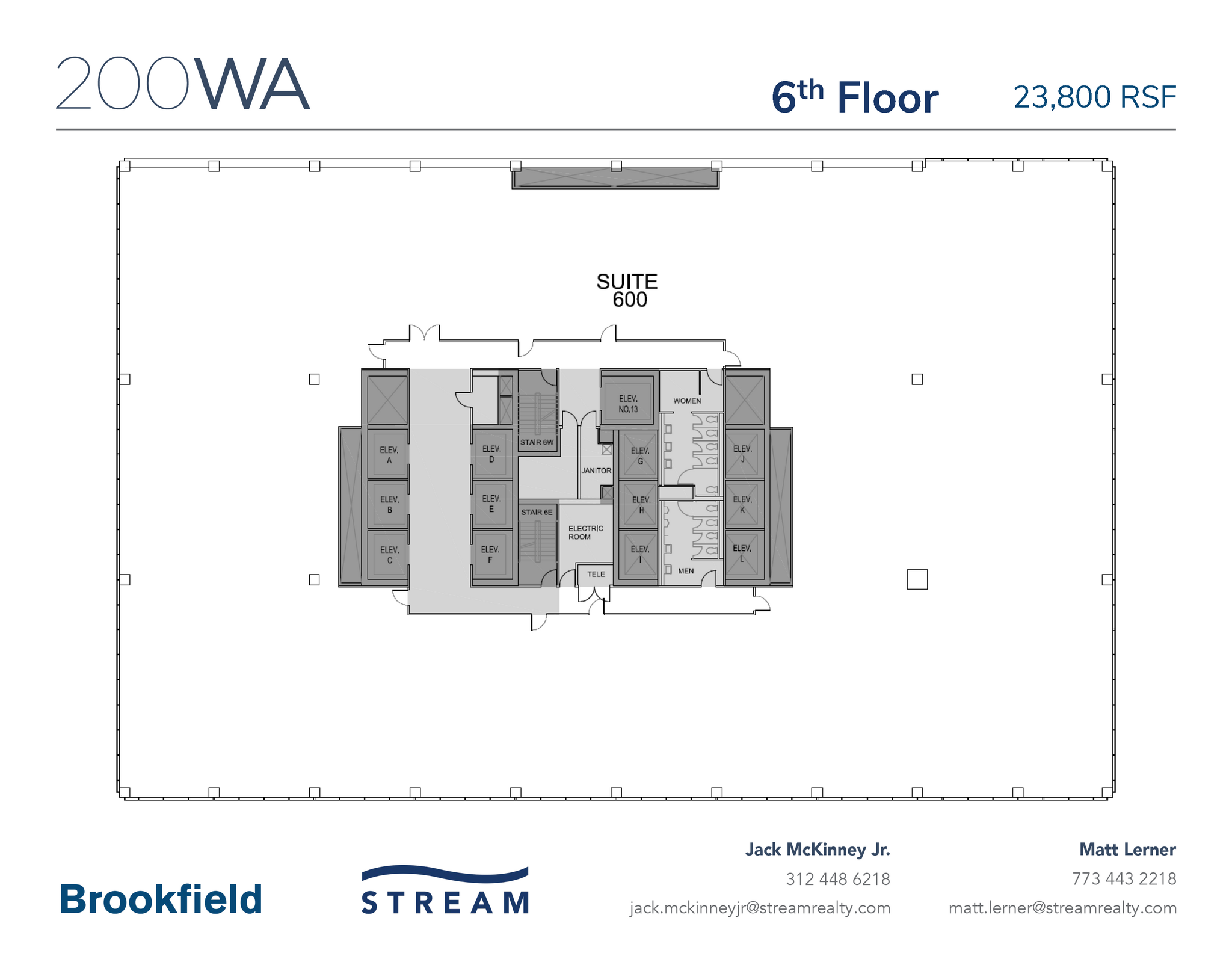 200 W Adams St, Chicago, IL à louer Plan d’étage– Image 1 sur 1