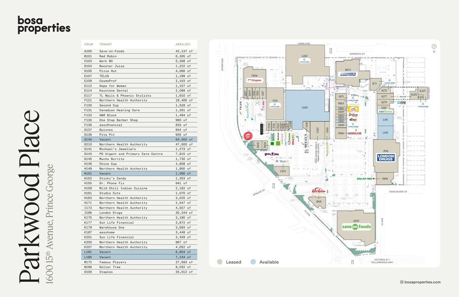 1600 15th Ave, Prince George, BC à louer - Plan de site – Image 2 sur 2