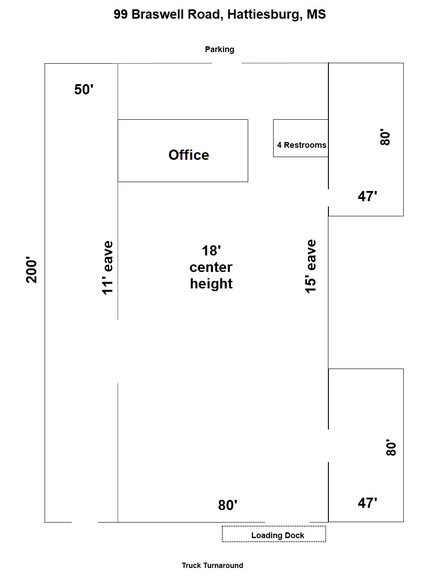99 Braswell Rd, Hattiesburg, MS à vendre - Plan d’étage – Image 2 sur 5