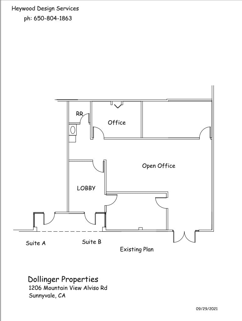 1190-1206 Mountain View Alviso Rd, Sunnyvale, CA à louer Plan d’étage– Image 1 sur 1