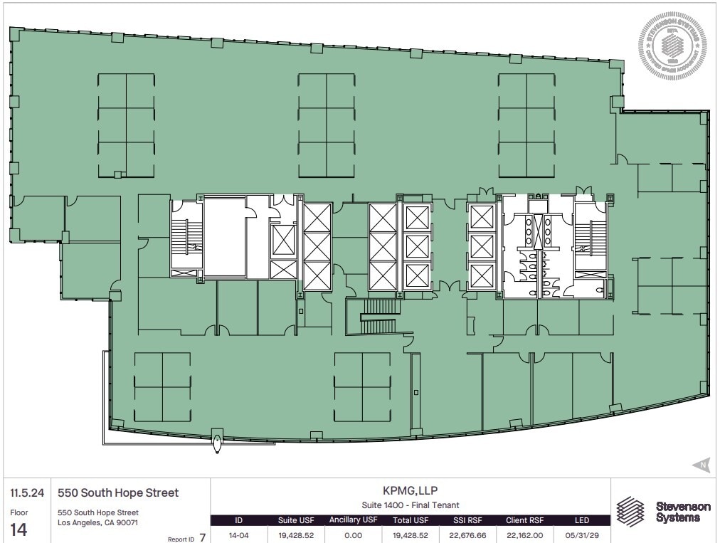 550 S Hope St, Los Angeles, CA à louer Plan d’étage– Image 1 sur 1