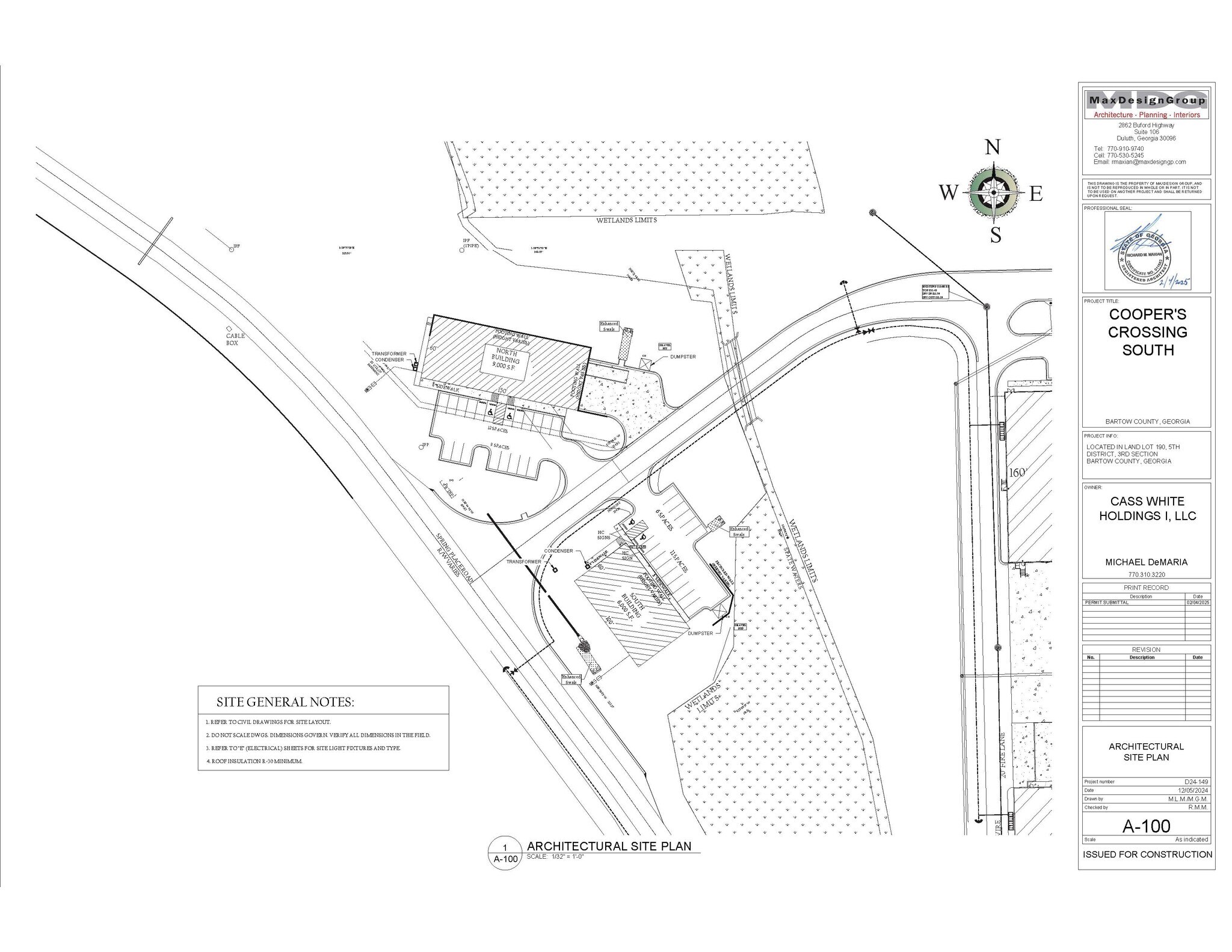 Cass White Rd NE, Cartersville, GA à louer Plan de site– Image 1 sur 2