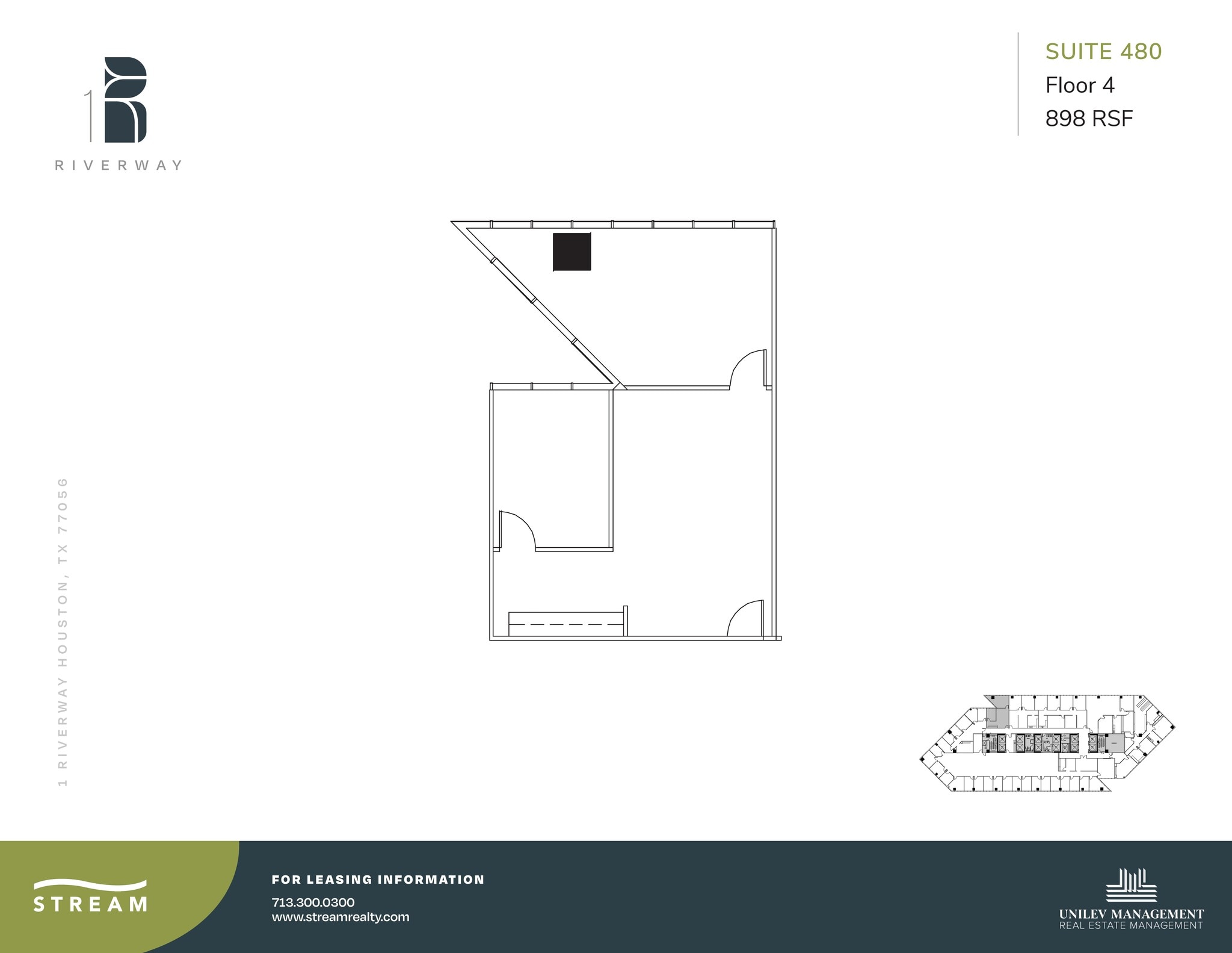 1 Riverway, Houston, TX à louer Plan d’étage– Image 1 sur 1
