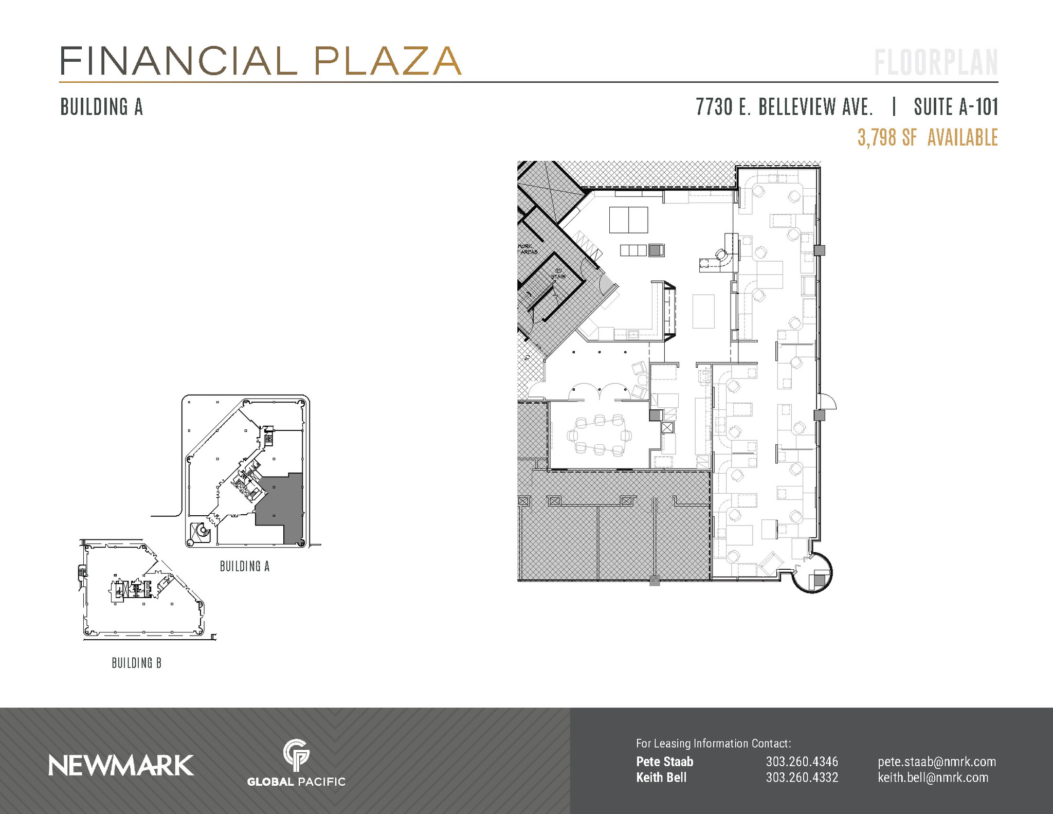 7730 E Belleview Ave, Greenwood Village, CO à louer Plan d’étage– Image 1 sur 2