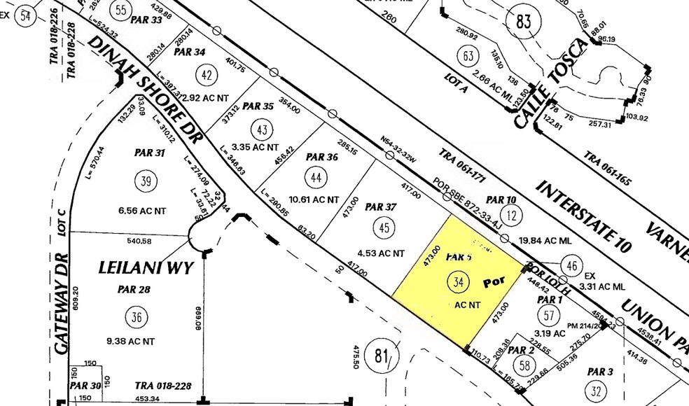 73700 Dinah Shore Dr, Palm Desert, CA à louer - Plan cadastral – Image 2 sur 4