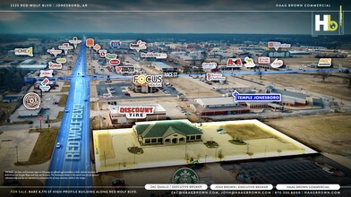 2325 Red Wolf Blvd, Jonesboro, AR - VUE AÉRIENNE  vue de carte - Image1